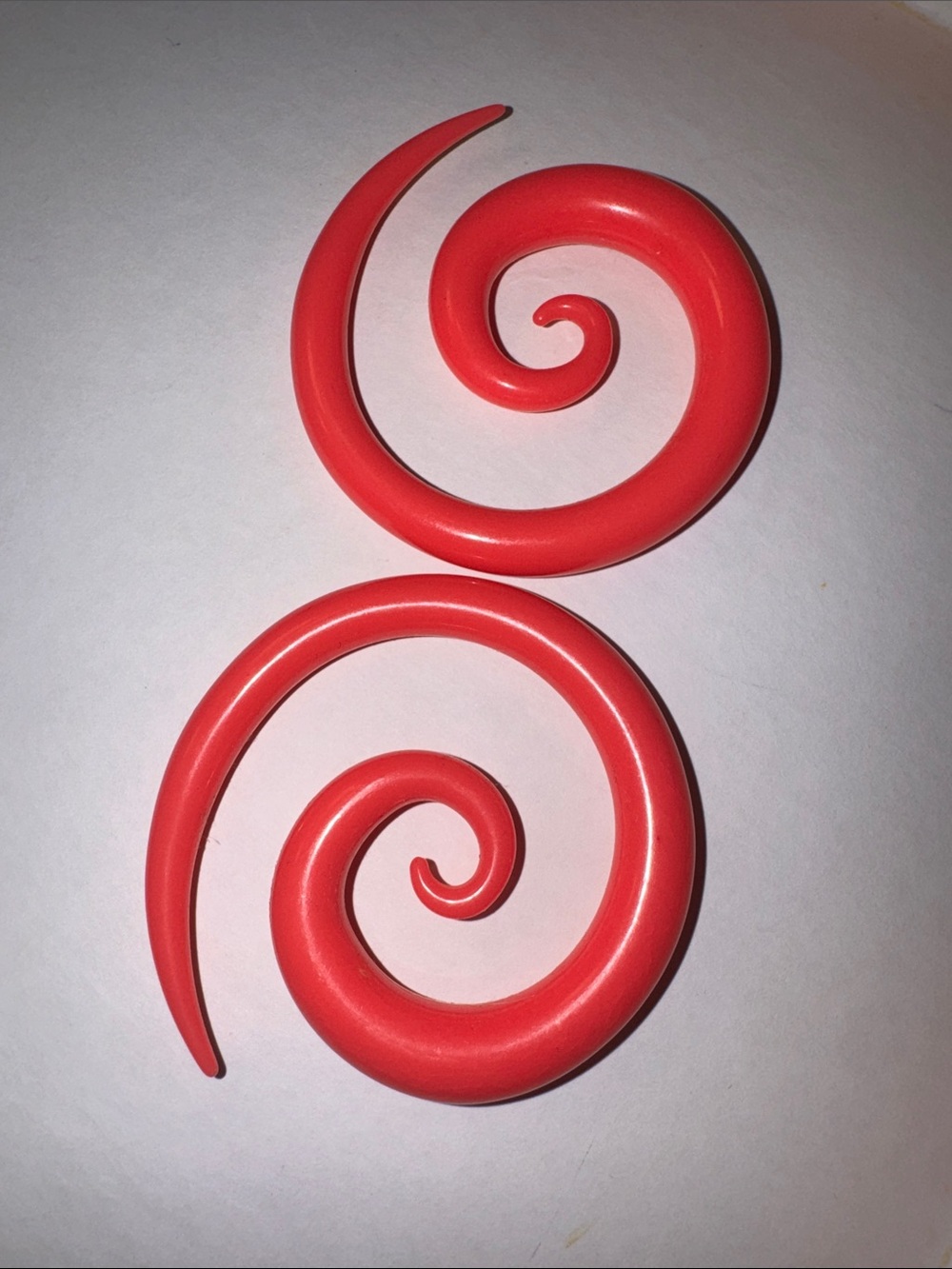 Hot Pink -Spiral Gauged Earrings